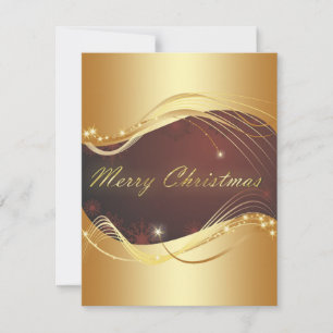 Tarjeta Festiva Motivo de los Navidades dorados con antecedentes r