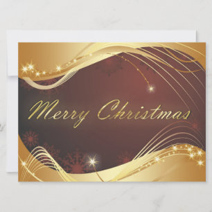 Tarjeta Festiva Motivo de los Navidades dorados con antecedentes r