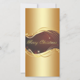 Tarjeta Festiva Motivo de los Navidades dorados con antecedentes r
