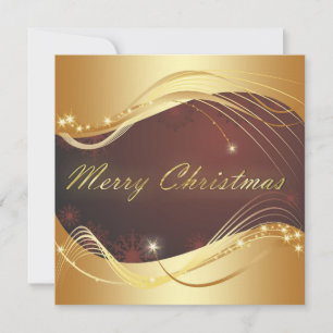 Tarjeta Festiva Motivo de los Navidades dorados con antecedentes r
