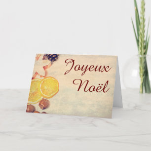 Tarjeta Festiva Motivo para Navidades con frutas...