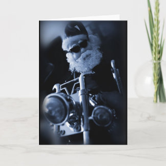 Tarjeta Festiva motocicleta santa