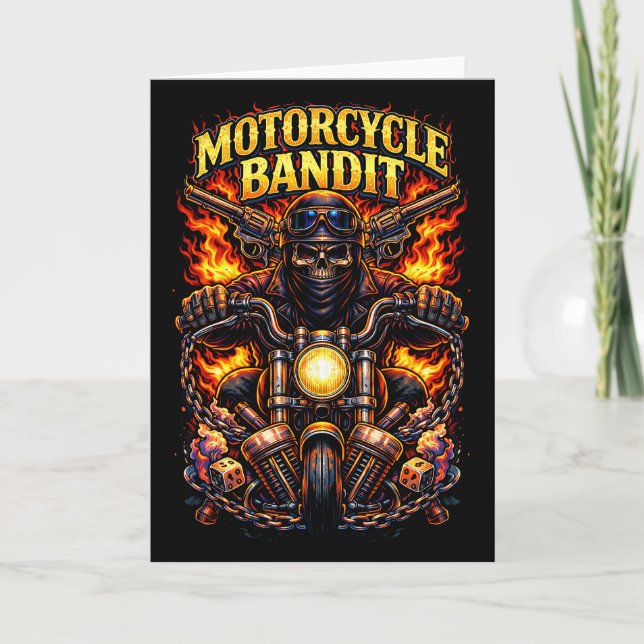 Tarjeta Festiva Motorcycle Bandit (Anverso)