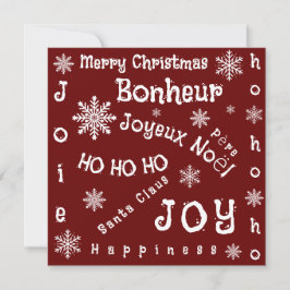 Tarjeta Festiva Mots de Noël