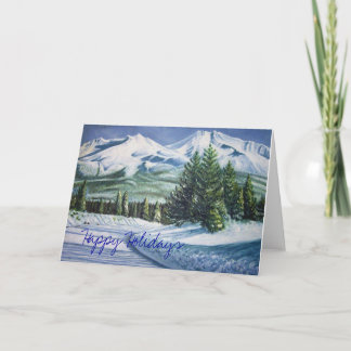 Tarjeta Festiva Mountain Road, Felices Fiestas