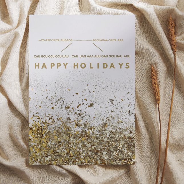 Tarjeta Festiva mRNA Fiestas felices de la biología (Subido por el creador)