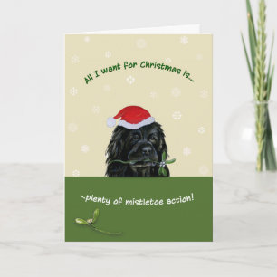 Tarjeta Festiva Mucha Mistletoe