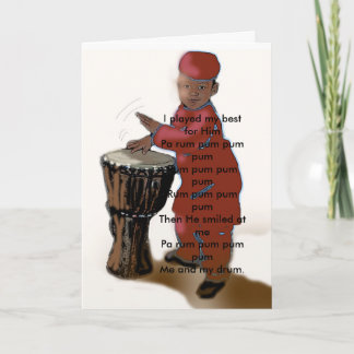 Tarjeta Festiva Muchacho del batería