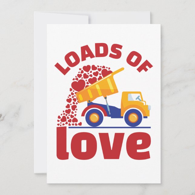 Tarjeta Festiva Muchachos El día de San Valentín de Love Truck (Anverso)
