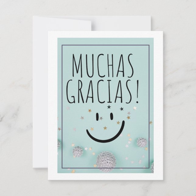 TARJETA FESTIVA MUCHAS GRACIAS (Anverso)