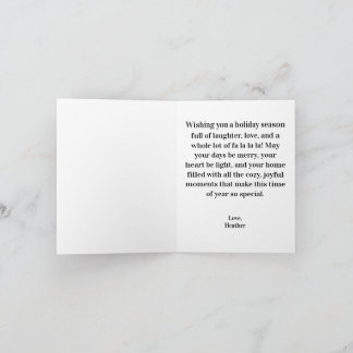 Tarjeta Festiva Mucho Fa La La La Sucede en este Momento