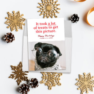 Tarjeta Festiva Muchos regalos Felices días divertidos Funny Pet