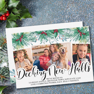 Tarjeta Festiva Muérdago de acebo 3 Foto Decking Nuevos pasillos S