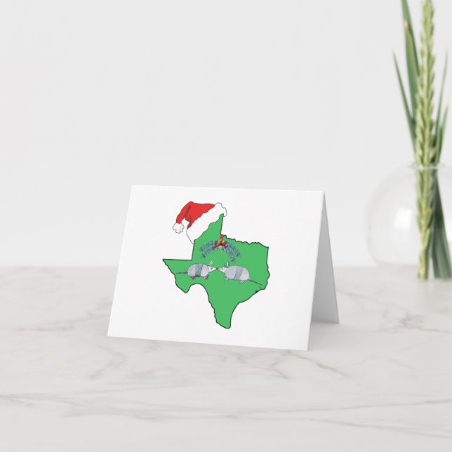 Tarjeta Festiva Muérdago de Texas (Anverso)