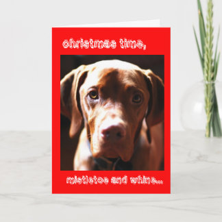 Tarjeta Festiva Muérdago y gimoteo