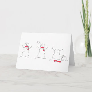 Tarjeta Festiva Muerte de la bola de nieve
