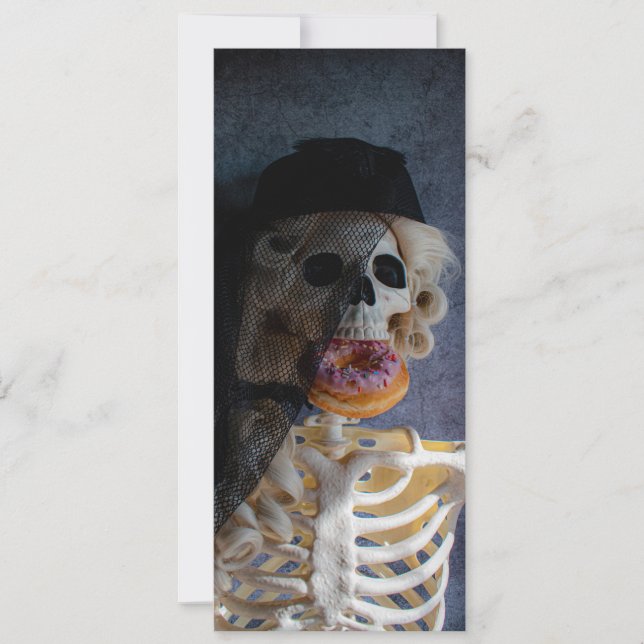 Tarjeta Festiva Muerte por Donut (Anverso)