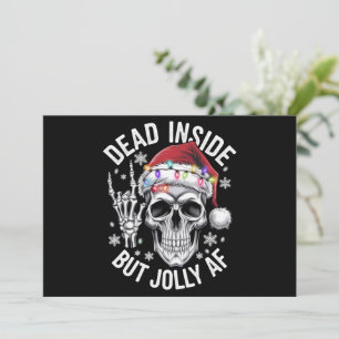 Tarjeta Festiva Muertos Dentro Pero Navidades De Jolly AF Dan Esqu