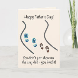 Tarjeta Festiva Muestra el camino Día del Padre