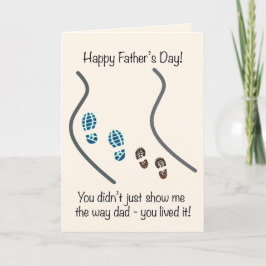 Tarjeta Festiva Muestra el camino Día del Padre