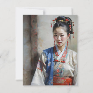 Tarjeta Festiva Mujer china Zhuang A