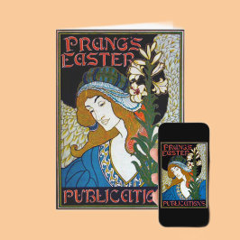 Tarjeta Festiva Mujer con Lily