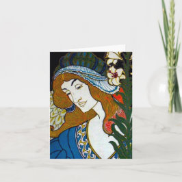 Tarjeta Festiva Mujer con Lily