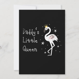 Tarjeta Festiva Mujer Daddys Pequeña Reina Cute Flamingo