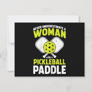 Tarjeta Festiva Mujer de Pickleball Regalo Divertido para Jugadora