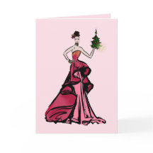 Mujer elegante en rojo