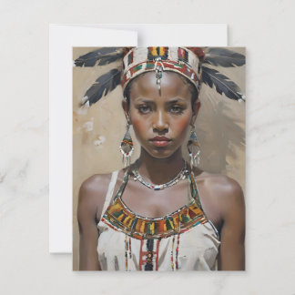Tarjeta Festiva Mujer etíope C