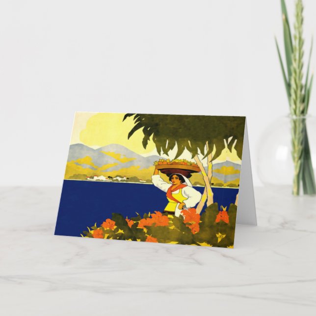 Tarjeta Festiva Mujer jamaiquina (Anverso)