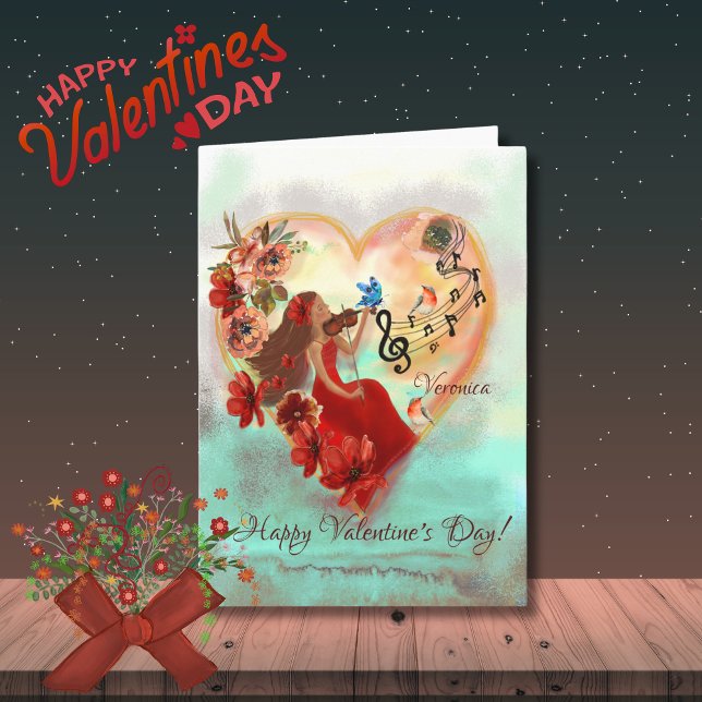 Tarjeta Festiva Mujeres caprichosas tocando la carta de la música (Whimsical Women playing music Card)