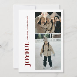 Tarjeta Festiva Multifoto con diseño de diversión de texto vertica