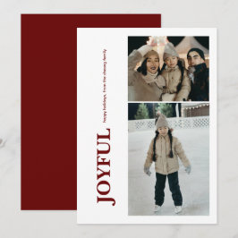 Tarjeta Festiva Multifoto con diseño de diversión de texto vertica
