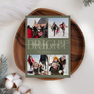 Tarjeta Festiva Multifoto de Navidades de sabios brillantes