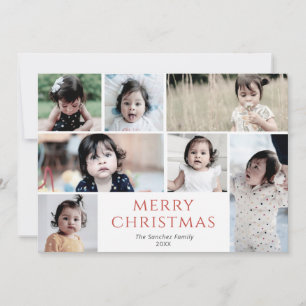 Tarjeta Festiva MultiPhoto Merry Christmas