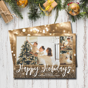 Tarjeta Festiva Múltiples fotos Felices Fiestas