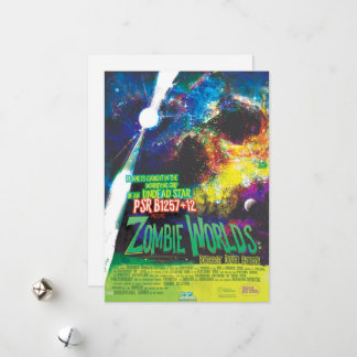 Tarjeta Festiva Mundos Zombi Halloween Galaxia de Horrores