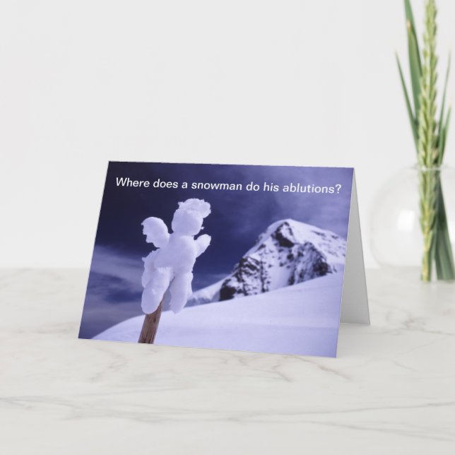 Tarjeta Festiva Muñeco de nieve (Anverso)