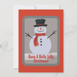 Tarjeta Festiva Muñeco de nieve