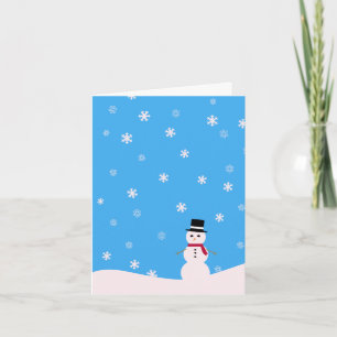 Tarjeta Festiva muñeco de nieve