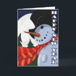 TARJETA FESTIVA MUÑECO DE NIEVE<br><div class="desc">¡Envíe sus saludos para este año con este diseño original de snowman!</div>