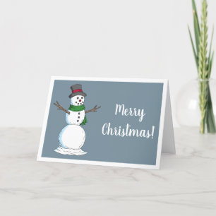 Tarjeta Festiva Muñeco de nieve