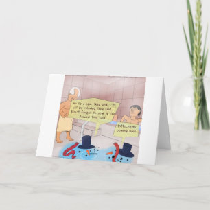 Tarjeta Festiva Muñeco de Nieve Cómic Regalos Divertidos Rick Lond