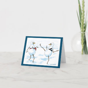 Tarjeta Festiva Muñeco de nieve de taekwondo