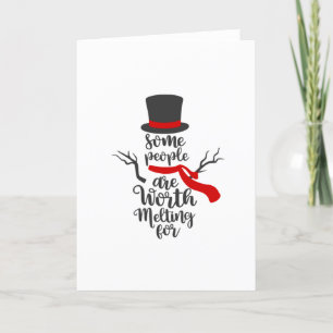 Tarjeta Festiva Muñeco de Nieve Derretido