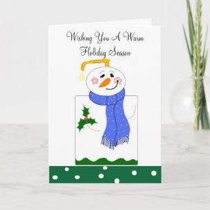 Tarjeta Festiva Muñeco de nieve dispensador de jabón