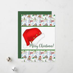 Tarjeta Festiva Muñeco de nieve festivo y alegría navideña