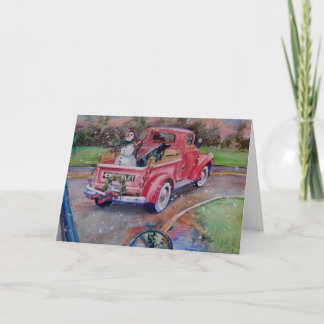 Tarjeta Festiva Muñeco de nieve meridional